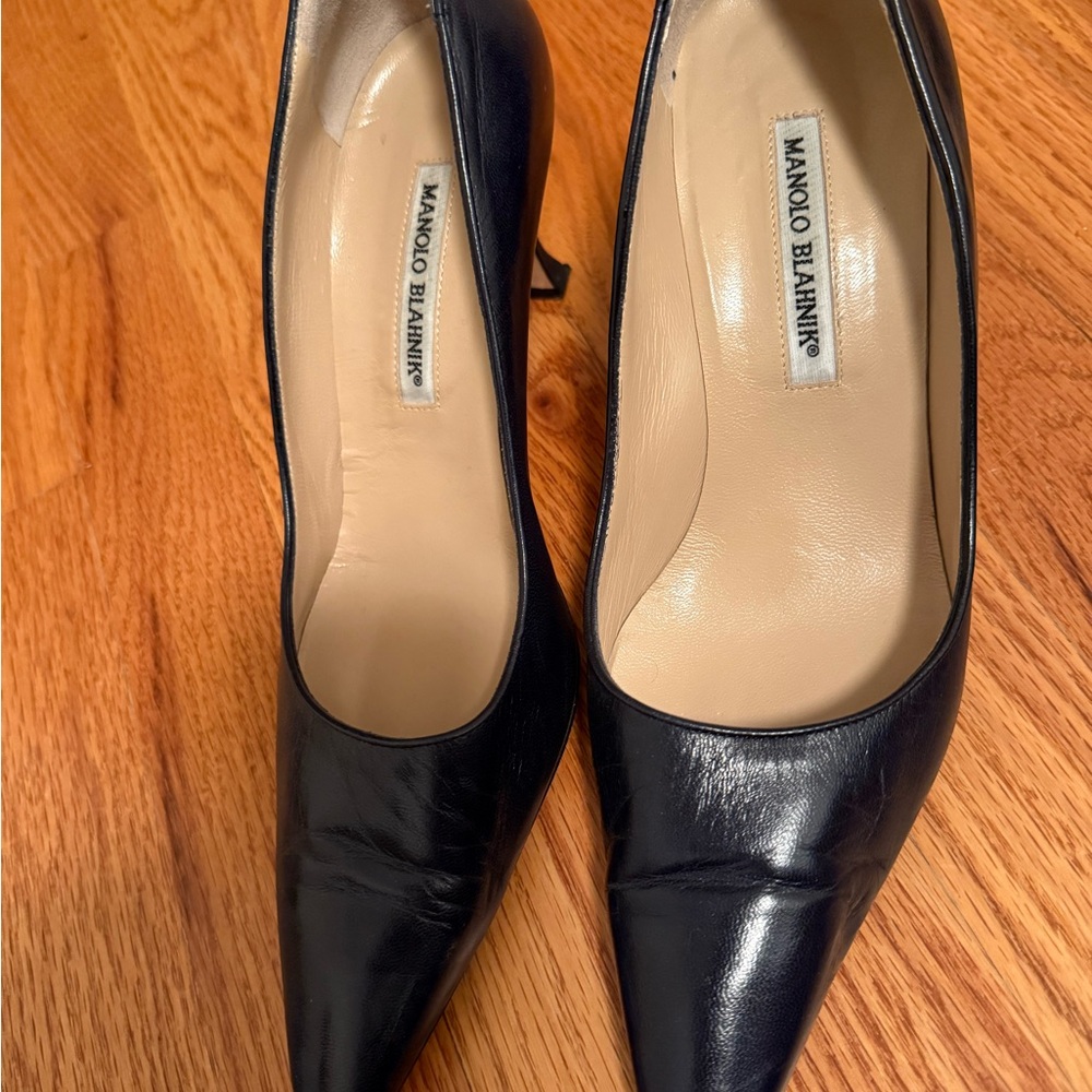 Manolo Blahnik Midnight Black Heels